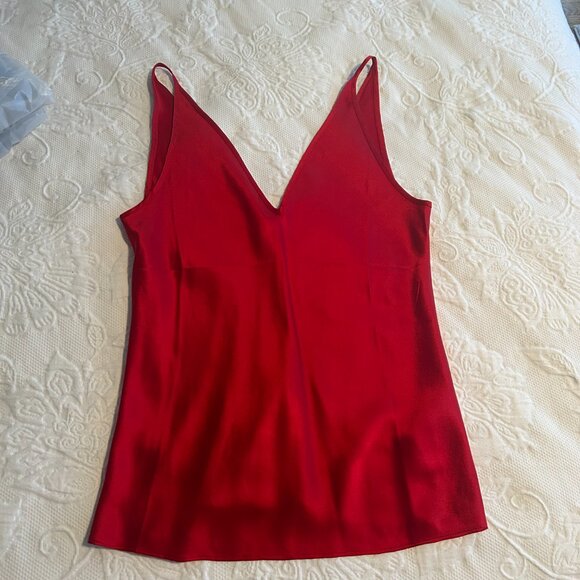 J.Crew Red Silk Satin Camisole (size XS) - never worn - Picture 4 of 6